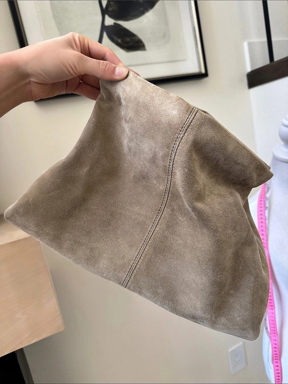 Flattered Suede Hobo Bag in Brown